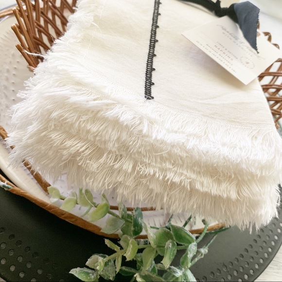 Magnolia Hearth & Hand fringe dinner napkins 4ct - Picture 2 of 7